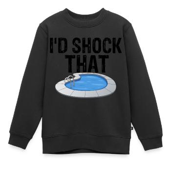 Pool Guy Design pour PoolBoy et Pool Cleaner - Sweat Premium enfant bio - noir - Devant - AI Model Kid Female (0cm)