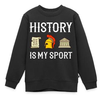 History Teacher Lesson Professor Historian - Kids Premium Organic Sweatshirt - black - Front - AI Model Kid Female (0cm)