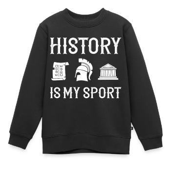 History Teacher Lesson Professor Historian - Kids Premium Organic Sweatshirt - black - Front - AI Model Kid Female (0cm)