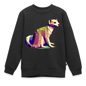 Polygon Frettchen - Kinder Premium Organic Sweatshirt - Schwarz - Vorne - AI Model Kid Female (0cm)