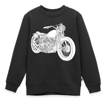Motorrad - Kinder Premium Organic Sweatshirt - Schwarz - Vorne - AI Model Kid Female (0cm)