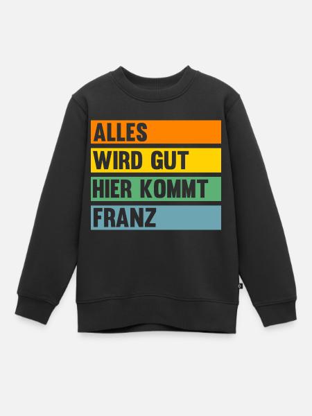 Franz - Kinder Premium Organic Sweatshirt - Schwarz