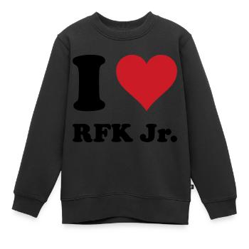 I Coeur RFK JR - Sweat Premium enfant bio - noir - Devant - AI Model Kid Female (0cm)