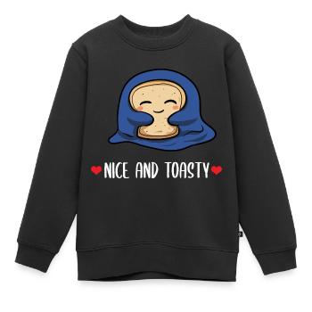 Brot Wortspiel Bäcker - Kinder Premium Organic Sweatshirt - Schwarz - Vorne - AI Model Kid Female (0cm)