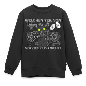 Welchen Teil von verstehst du nicht Ingenieur - Kinder Premium Organic Sweatshirt - Schwarz - Vorne - AI Model Kid Female (0cm)