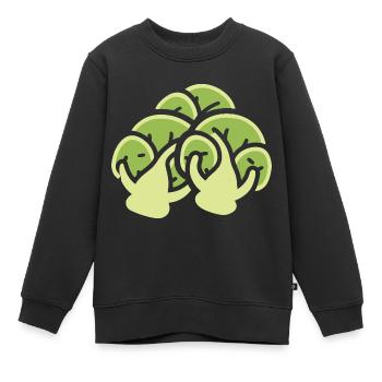 Chou de Bruxelles - Sweat Premium enfant bio - noir - Devant - AI Model Kid Female (0cm)