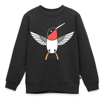 Kolibri - Kinder Premium Organic Sweatshirt - Schwarz - Vorne - AI Model Kid Female (0cm)