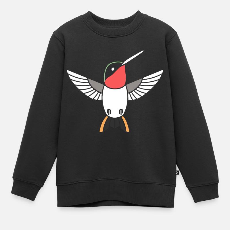 Kolibri - Kinder Premium Organic Sweatshirt - Schwarz
