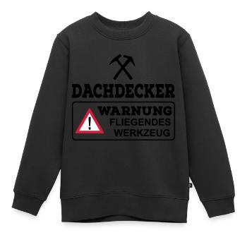 Dachdecker - Kinder Premium Organic Sweatshirt - Schwarz - Vorne - AI Model Kid Female (0cm)