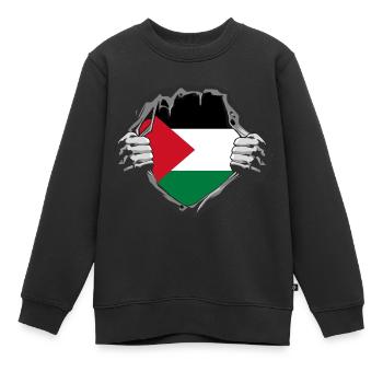 Free Palestine Palästinensische Palästina T-Shirt - Kinder Premium Organic Sweatshirt - Schwarz - Vorne - AI Model Kid Female (0cm)