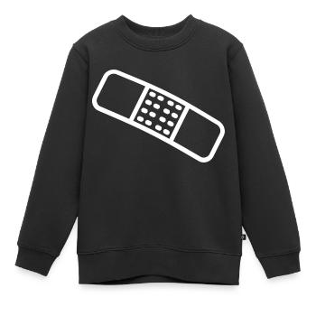 Pflaster - Kinder Premium Organic Sweatshirt - Schwarz - Vorne - AI Model Kid Female (0cm)