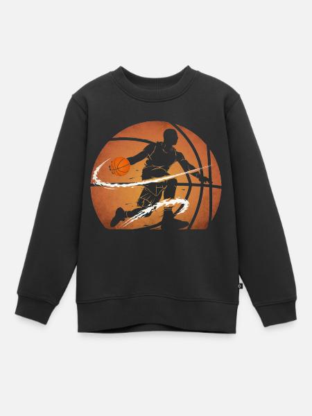 Basketteur - Sweat Premium enfant bio - noir