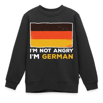 Ich bin nicht böse, ich bin deutsch verzweifeltes - Kinder Premium Organic Sweatshirt - Schwarz - Vorne - AI Model Kid Female (0cm)