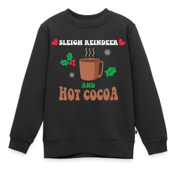Cadeaux de Noël Noël - Sweat Premium enfant bio - noir - Devant - AI Model Kid Female (0cm)