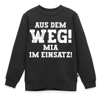 Mia Lustiger Spruch Vorname Name Mia - Kinder Premium Organic Sweatshirt - Schwarz - Vorne - AI Model Kid Female (0cm)