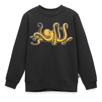 Ich mag Oktopus - acht Tentakel - Tintenfisch - Kinder Premium Organic Sweatshirt - Schwarz - Vorne - AI Model Kid Female (0cm)