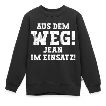 Jean Lustiger Spruch Vorname Name Jean - Kinder Premium Organic Sweatshirt - Schwarz - Vorne - AI Model Kid Female (0cm)