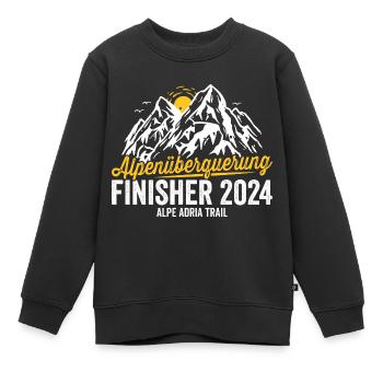 Alpenüberquerung 2024 Alpe Adria Trail Pilgerweg - Kinder Premium Organic Sweatshirt - Schwarz - Vorne - AI Model Kid Female (0cm)