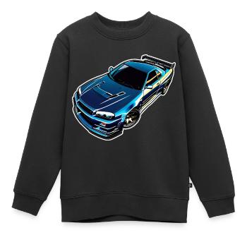 Jdm / Tuning / Turbocompresseur / Jantes / Chiptuning - Sweat Premium enfant bio - noir - Devant - AI Model Kid Female (0cm)