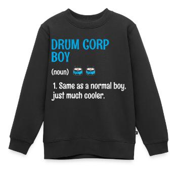 Drum Corps Marching Band Drum Corp Boy Music Percu - Kinder Premium Organic Sweatshirt - Schwarz - Vorne - AI Model Kid Female (0cm)