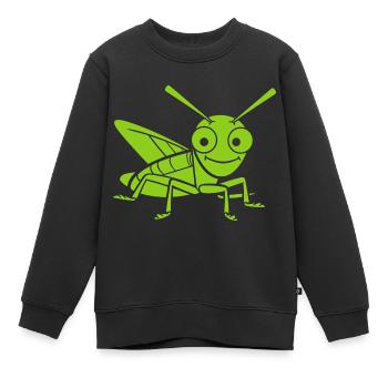 Heuschrecke - Kinder Premium Organic Sweatshirt - Schwarz - Vorne - AI Model Kid Female (0cm)