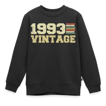 1993 Geburtstagsgeschenk 1993 Jahrgang 1993 Geschenk - Kinder Premium Organic Sweatshirt - Schwarz - Vorne - AI Model Kid Female (0cm)