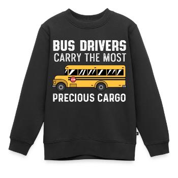 The precious load of school workers gift - Kids Premium Organic Sweatshirt - black - Front - AI Model Kid Female (0cm)