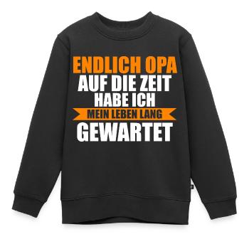 Großvater Großpapa Opi Opa - Kinder Premium Organic Sweatshirt - Schwarz - Vorne - AI Model Kid Female (0cm)