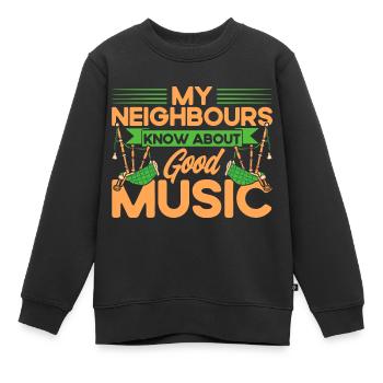 Dudelsack Dudelsäcke Dudelsackspieler Geschenk - Kinder Premium Organic Sweatshirt - Schwarz - Vorne - AI Model Kid Female (0cm)