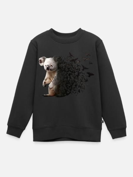Koala - Kinder Premium Organic Sweatshirt - Schwarz