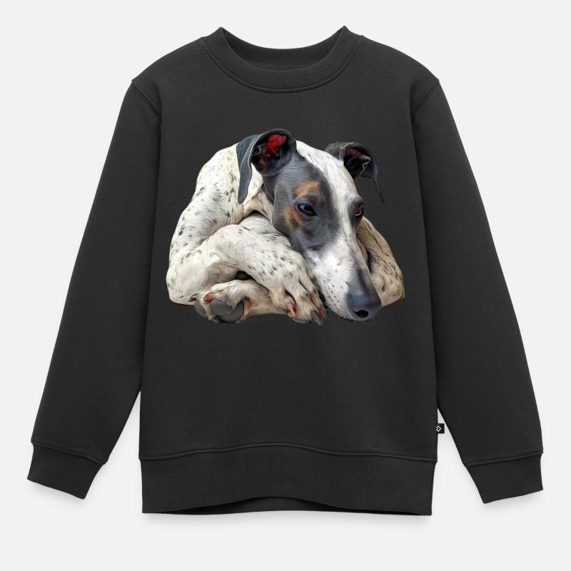 Whippet - Sweat Premium enfant bio - noir