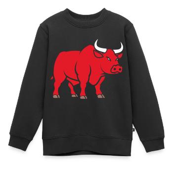 Bull - Kids Premium Organic Sweatshirt - black - Front - AI Model Kid Female (0cm)