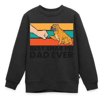 Best Shar Pei Dad Ever Shar Pei Dog Dad - Kinder Premium Organic Sweatshirt - Schwarz - Vorne - AI Model Kid Female (0cm)