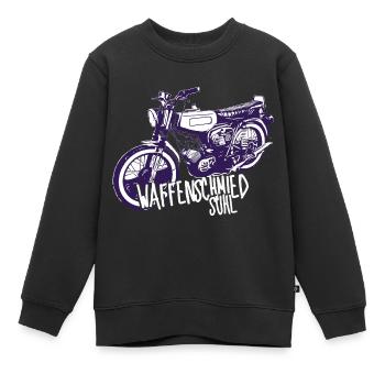 Simme Sr51/Schwalbenfahrer / Ostalgie /Mofa / KR51 - Kinder Premium Organic Sweatshirt - Schwarz - Vorne - AI Model Kid Female (0cm)