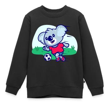 Football enfants Koala I drôle animaux | Sport - Sweat Premium enfant bio - noir - Devant - AI Model Kid Female (0cm)