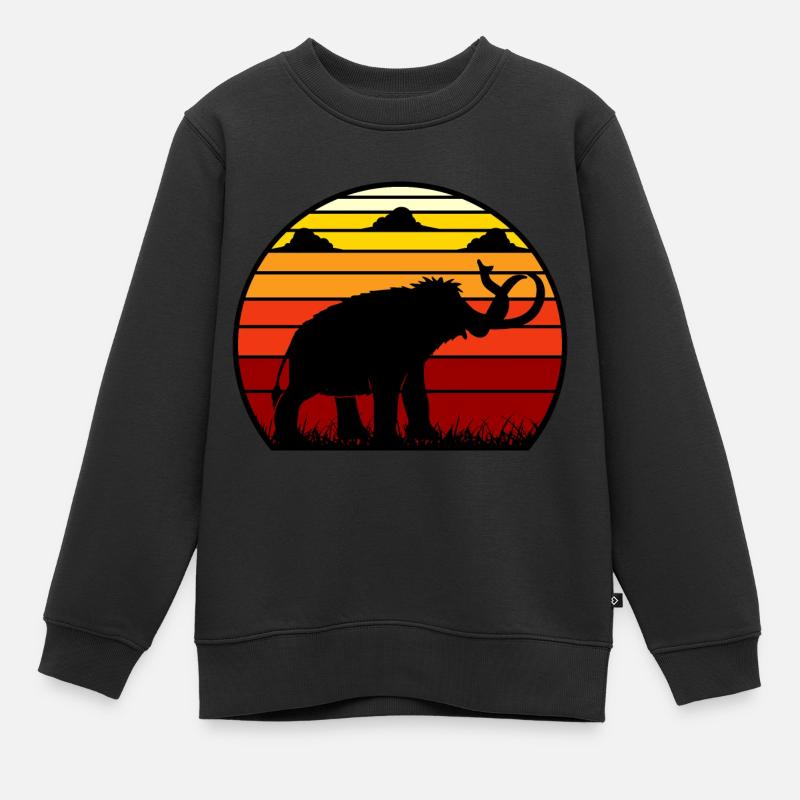 Mammouth - Sweat Premium enfant bio - noir