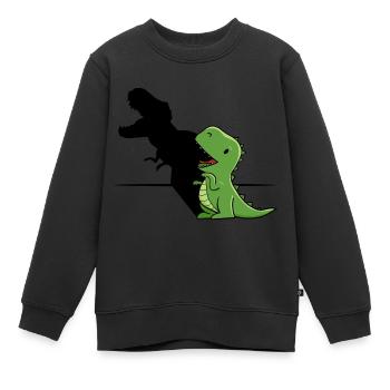 T Rex Shadow TRex With Screaming Shadow - Kinder Premium Organic Sweatshirt - Schwarz - Vorne - AI Model Kid Female (0cm)