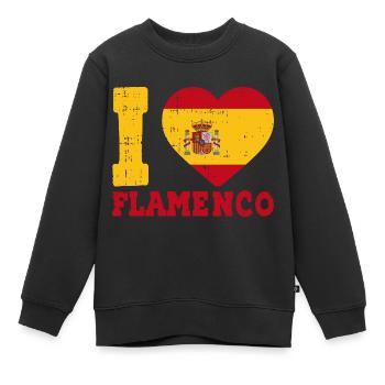 Flamenco - Kinder Premium Organic Sweatshirt - Schwarz - Vorne - AI Model Kid Female (0cm)