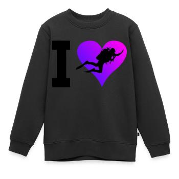 Scuba Taucher Scuba Diver Scuba Tauchen - Kinder Premium Organic Sweatshirt - Schwarz - Vorne - AI Model Kid Female (0cm)
