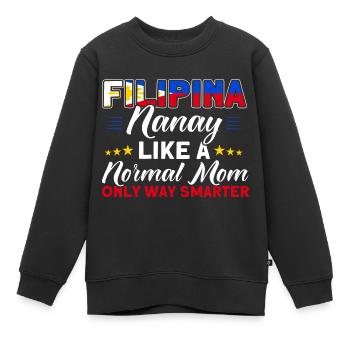 Philippinen Philippinisch Philippinische Flagge - Kinder Premium Organic Sweatshirt - Schwarz - Vorne - AI Model Kid Female (0cm)