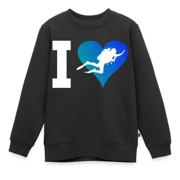 Diving Scuba Diver Scuba Taucher Scuba Tauchen - Kinder Premium Organic Sweatshirt - Schwarz - Vorne - AI Model Kid Female (0cm)