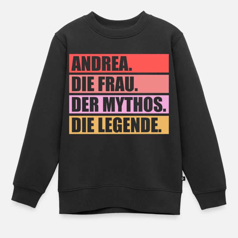 Andrea - Kinder Premium Organic Sweatshirt - Schwarz