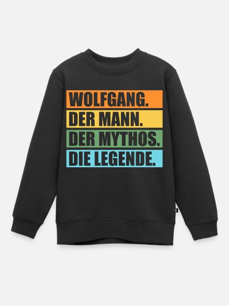 Wolfgang - Kinder Premium Organic Sweatshirt - Schwarz