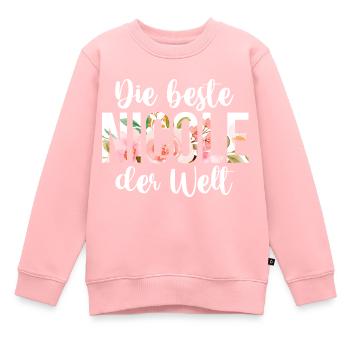 Nicole - Kinder Premium Organic Sweatshirt - Rosa - Vorne - AI Model Kid Female (0cm)