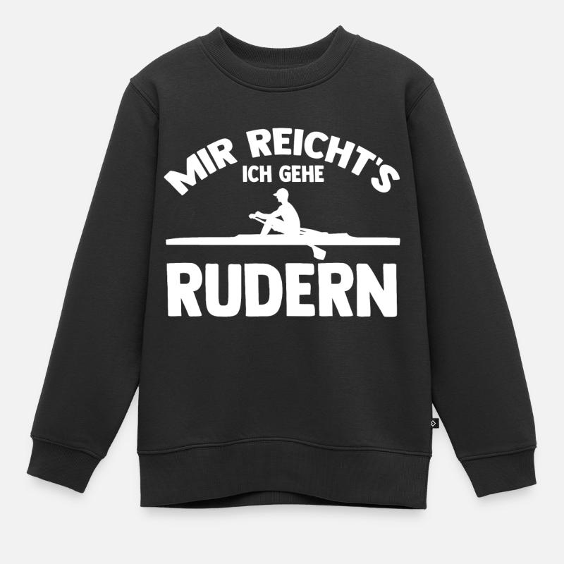 Paddeln Rudern Ruderer - Kinder Premium Organic Sweatshirt - Schwarz