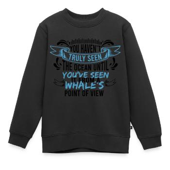 Conception de bélugas pour mammifères marins et orques - Sweat Premium enfant bio - noir - Devant - AI Model Kid Female (0cm)