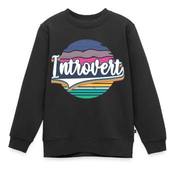 Introvertierte soziale Angststörung - Kinder Premium Organic Sweatshirt - Schwarz - Vorne - AI Model Kid Female (0cm)