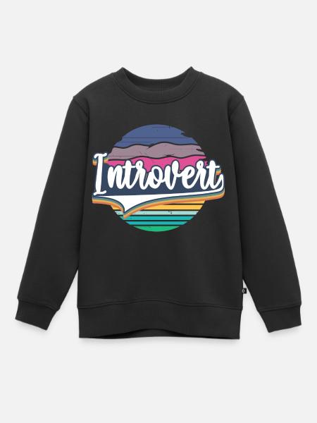 Introvertierte soziale Angststörung - Kinder Premium Organic Sweatshirt - Schwarz