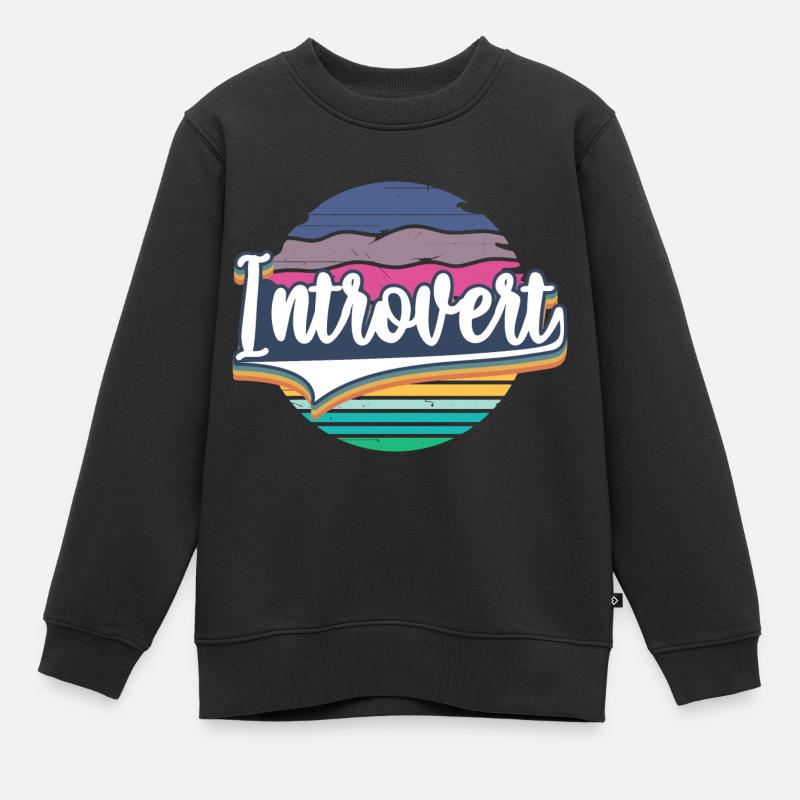 Introvertierte soziale Angststörung - Kinder Premium Organic Sweatshirt - Schwarz