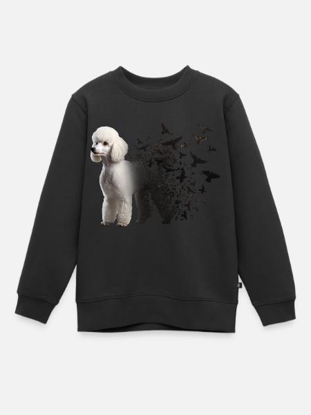 Pudel - Kinder Premium Organic Sweatshirt - Schwarz